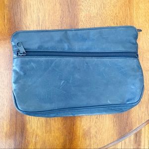 Contessa Vintage Blue Leather Clutch